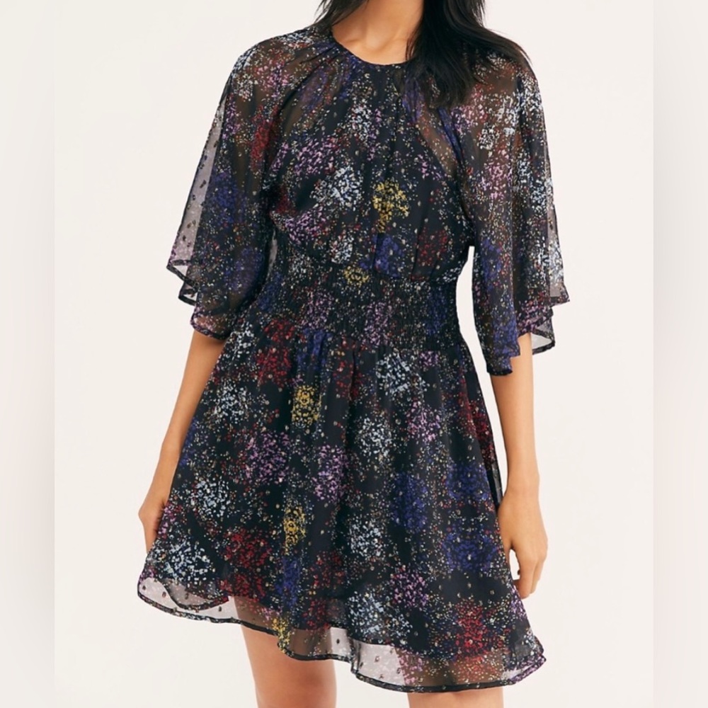 Free People! Anna Mini Chiffon Dress NWT!